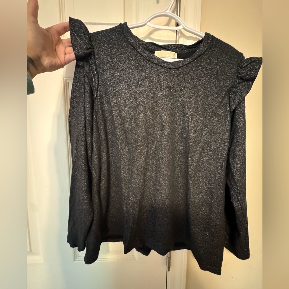 Michael Kors Shimmering Black Top - Picture 3 of 6